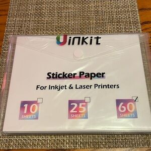 Sticker paper for inkjet and laser printer